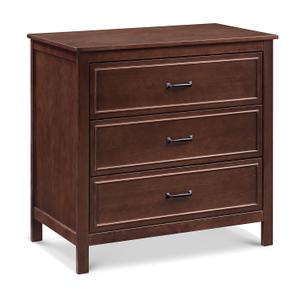 DaVinci Charlie 3 Drawer Dresser - GREENGUARD Gold Certified Small Dresser w/Drawers Chest for Nursery - Bedside Nightstand - Wooden Cabinet for Bedroom, Living Room, Closet - Easy Assembly, Espresso