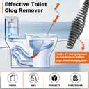 Toilet Auger 6FT, DIY Toilet Snake Drain Clog Remover Tool for Unclogging