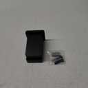 3TO Glass Railing Clamp - Black Railing Spigot Heavy Duty Square Modern Design for Glass Panels and Deck Railings with Base Cover 2pcs (1, Matte Black) 