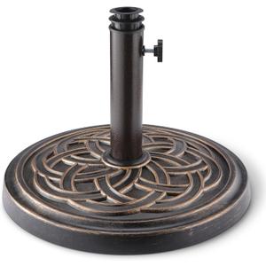 Amazon Basics Adjustable Patio Umbrella Stand, Black, 22 Pounds
