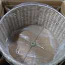 HLMRCHEN 5 Lights Boho Rattan Chandelier with Drum Woven Shade