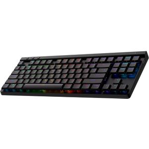 Logitech G515 Lightspeed TKL Low Profile Wireless Gaming Keyboard, LIGHTSYNC RGB, Thin Tenkeyless Design, PBT Keycaps, Tactile (Brown) Mechanical Switches - Black