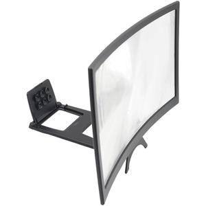 BESPORTBLE Curved Mobile Screen Magnifier with Adjustable Stand 9.84 Inch Phone Screen Enlarger Bracket for Clear Video Viewing Hands-Free Use