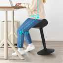 Standing Stool, Adjustable Ergonomic Office Chair Standing Desk Chair Swivel 360 Degree Swivel Tilting Balance with Saddle Seat for Active Learning Sitting, 29.52" H x 15.75" W x 14" D