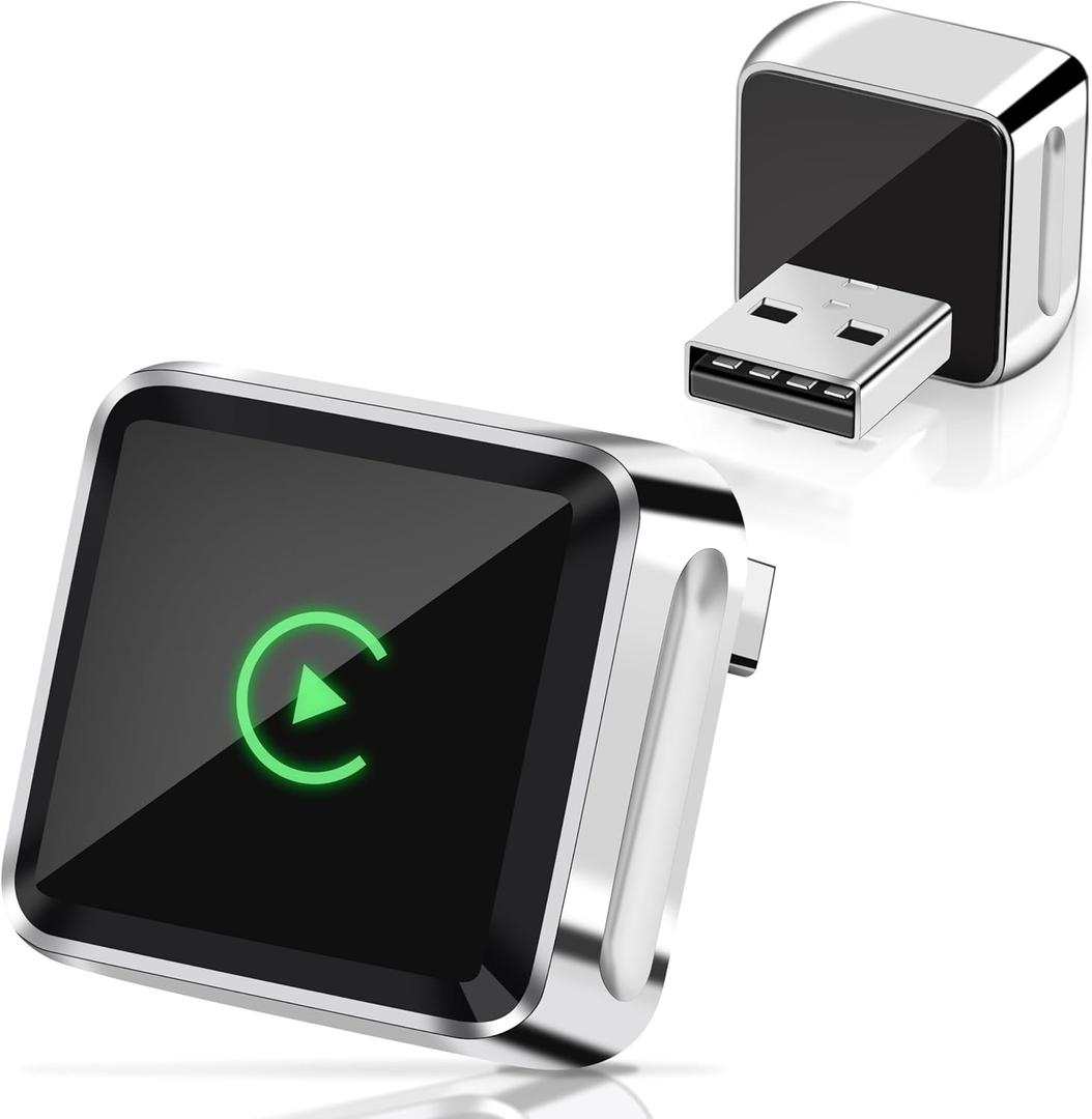 2-in-1 Wireless CarPlay Adapter and Android Auto, Mini Aluminium CarPlay Adapter Supports 1300+ Car's with Dongle Converts Wired to Wireless, Auto-Connect, No Delay Receiver, for iOS 10+ & Android 11+