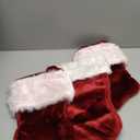 Christmas Stocking 3 Pack 19 Inch Christmas Stocking Personalized Plush Cuff Red White Christmas for Family Christmas Decoration Fur Stockings Gift Bags for Kids Classic Stocking Decorations (8)