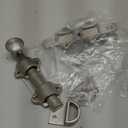 Rockwood 630-4.26D Solid Brass Surface Bolt with Universal And Mortise Strike, 2 Guide, 4" Bolt Length, Brass Satin Chrome Plated Finish