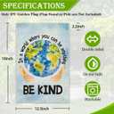 Hafhue In A World Where You Can Be Anything Be Kind Welcome Garden Flag Yard Outdoor Farmhouse Decorations, Waterproof Double Sided Printing, Earth Peace Equality Inclusive Diversity Yard Flag Gift