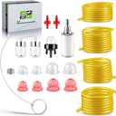 AC04122 4 Feet Fuel Line Kit Primer Bulb Fuel Filter kit for Zama Craftman Ryobi Homelite Husqvarna Poulan Carburetor Chainsaw Trimmer Blower 2 Cycle Small Engine