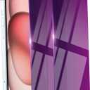 2 Pack Privacy Screen Protector for iPhone 15 Tempered Glass 6.1inch Private Glass Anti-Spy Eye Protection Anti-Scratch Full Coverage No Bubble