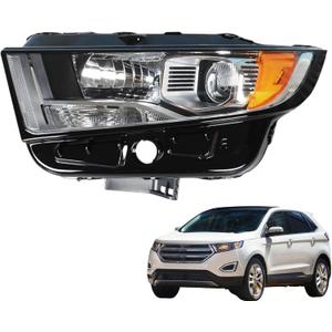 Driver Side Headlights Assembly Replacement for Edge 2015-2018 Housing Chrome Lamp LH 1PC FO2502341