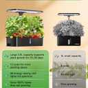 Hydroponics Growing System Kits,Smart Indoor Herb Garden with 24W LED Grow Light Planting Height Adjustablewith,12 Pods Plant Germination Kit,with Quiet Pump, Ideal Gift for All Ages