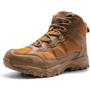 NORTIV 8 Men's Waterproof Hiking Boots Outdoor Mid Trekking Lightweight Mountaineering Shoes Paladin (10, Coyote)