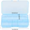 32 Pack 10 Grids Small Plastic Jewelry Bead Organizer Box, Colored Plastic Bead Storage Organizer Box with Adjusatble Dividers for Beads Earrings Rings Jewelry, 4 Colors