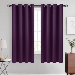 2 Panels Blackout Curtains Purple  42"x45.5" Purple