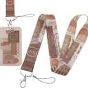 Cute ID Lanyard Badge Holder Key Lanyard for ID Badges Keys for Women Girls Kids Teachers Preppy Kawaii School ID Holder Keychain Strap(Bear)