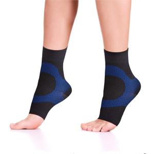 Wanderlust Plantar Fasciitis Sleeves - Open Toe Compression Socks With KT Tape (Black, L)