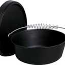 King Kooker 20 Quart Pre-Seasoned Cast Iron Dutch Oven with Lid and Wire Bail Handle- Great for Gumbo, Jambalaya, Chili, Soup and Stew