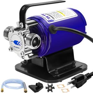Water Transfer Pump 115V Portable Garden Hose Pump Utility Pump with 1/8'' Suction Hose Kit 360GPH Remove Water from Pools, Rain Barrel, Aquariums and Hot Tubs