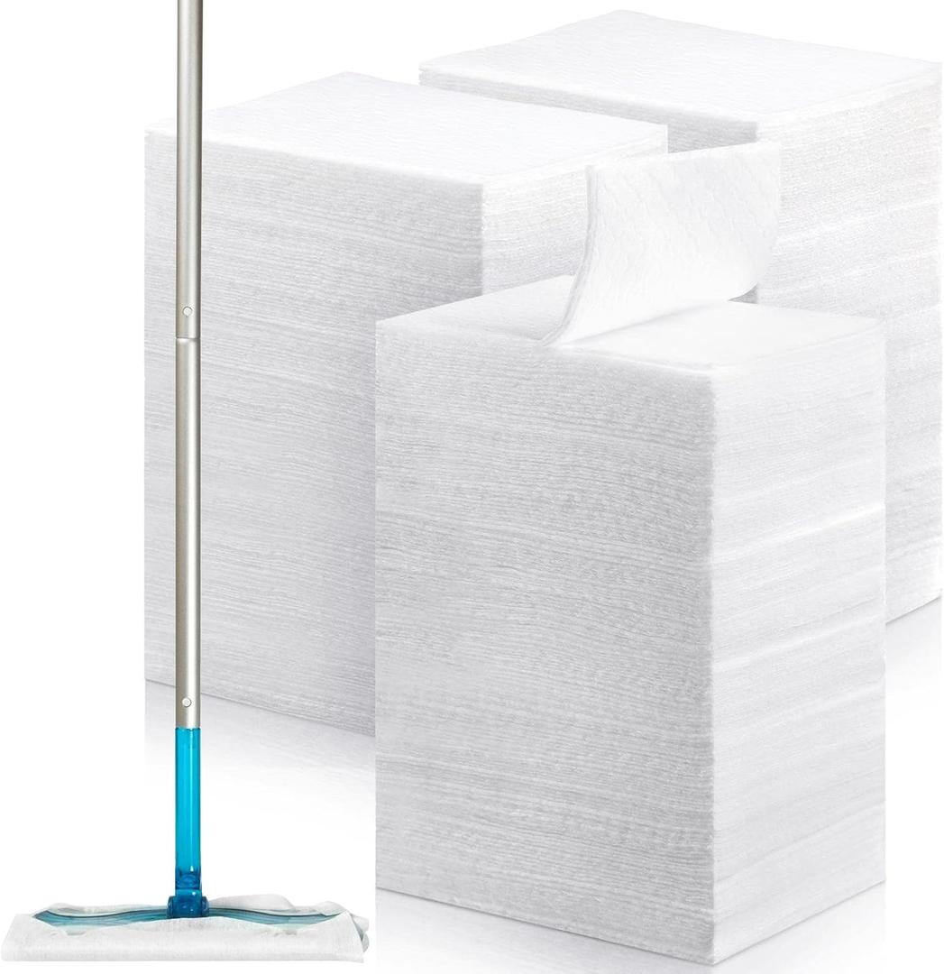 Hoolerry 300 Count Dry Sweeping Cloths Compatible with Swiffer Sweeper, Disposable Dry Mop Refills, Dusting Cloths Duster Refills Mop Pads for Hardwood Tile Vinyl Floor, 11.81 x 8.66 Inch