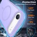 SPIDERCASE for iPhone Air Case, Magnetic Translucent Matte Case with 2PCS Tempered Glass Screen Protector Slim Phone Case for iPhone Air 6.5'', Light Purple