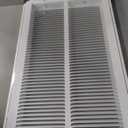 14" X 25" Steel Return Air Filter Grille for 1" Filter - Easy Plastic Tabs for Removable Face/Door - HVAC Duct Cover - Flat Stamped Face -White [Outer Dimensions: 15.75w X 26.75h]