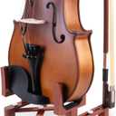 Violin Stand Musical Instrument Stand with Bow Holder for Violin,Portable and Foldable (Red)