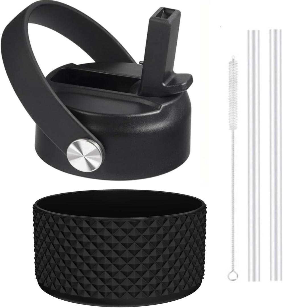 Straw Lid and Silicone boot for Hydro Flask Wide Mouth Water Bottle 32 oz 40 oz