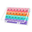 DANYING XL Monthly Pill Organizer 1 Time a Day with Dust-Proof Case, Extra Large 4 Weeks Pill Box Once a Day, 28 Days Pill Container 1 Per Day, Weekly Vitamin Case, Daily Medicine Organizer