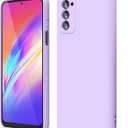 oakxco for Moto Edge 2021/Edge 2021 5G UW Phone Case Liquid Silicone, Thin Slim Soft Rubber TPU Plain Smooth Gel Cover for Women Girl, Matte Solid Protective & Shockproof, Lilac Lavender Light Purple