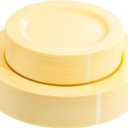 FLOWERCAT 60PCS Yellow Plates - Heavy Duty Yellow Plastic Plates Disposable 10.25inch & 7.5inch for Easter Party/Wedding/Spring - Serve for 30 guests