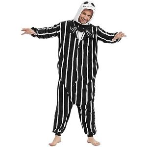 MAJ&COS Animal Onesies Adult Pajamas Halloween Cosplay Costume Unisex Onesie for Women Men Size Xl (Skull)