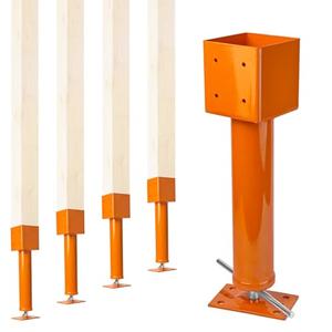 4x4 Screw Jack Post 4 Pack, 13.5"-19" Adjustable Basement Floor Jacks Support, 24700 lbs Heavy Duty Shore Jack, House Jack for Leveling, Crawlspace Shoring, Beam Repair, Structural Repair