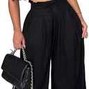 Molisry Women's 2 Piece Outfits Casual Spaghetti Strap Bra Top High Waisted Long Straight Wide Leg Pants Lounge Sets Fall M