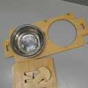 Elevated Dog Bowls, Adjustable Raised Tilted French Bulldog Food Water Bowl, Slanted Bamboo Pet Feeding Station with Stainless Steel Bowl for Small & Medium Dogs, Cat Kitten Flat Faced Puppy Feeder