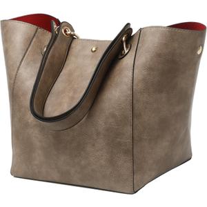 sqlp Large Work Tote Bag for Women Designer Purses and Handbags Big Bucket bags Ladies Travel Crossbody Purse (One Size, Apricot)