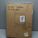 Bblife XL Adjustable Folding TV Tray Table, Larger TV Dinner HDPE Plastic Tray, for Laptop, Eating, Drawing, Snacks, etc, Black-Pro