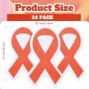 Thenshop 24 Set Orange Sticky Notes Orange Ribbon Cancer Awareness Sticky Notes Bulk Self Adhesive Leukemia Cancer Awareness Notepads for Office School Teacher Student Nurse Doctor Awards Supplies