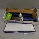 Microfiber Spray Mop for Floors Cleaning: Wet Dry Hardwood Floor Mops with 3 Washable Reusable Pads for Swiffer Powermop - Flat Mop with Sprayer for Tile Wood Laminate Vinyl Marble (Dark Blue)