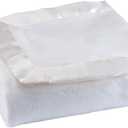 OakRidge Satin Fleece Blanket, Full/Queen, Twin or King Size 100% Polyester Lightweight Fabric and Cozy Satin Binding Edges in Tightly Folding Travel Blanket, White