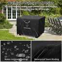 QH.HOME Fire Pit Cover Square Heavy Duty Fabric 100% Waterproof, Fits Outdoor for 29,30 inch,31 inch,32 inch Fire Pit/Table Cover,Gas Fire Pit Cover (32L x 32W x 24H,Black)
