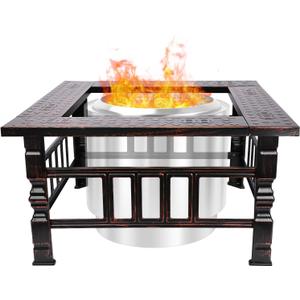 Fire Pit Tabletop for Solo Stove Bonfire & Ranger | 32" Powder-Coated Steel Surround | Heat-Resistant Outdoor Fire Pit Table