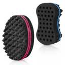 2pcs Hair Sponge Twist Comb, Curl Comb and Twist Brush for Men's Curls and Women's Natural Hair