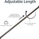 Amazon Basics No Drill Shower Curtain Tension Rod, Adjustable Length, 42-73", Bronze, Lightweight Metal