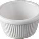 Winco Fluted Ramekins, 2-Ounce, White, 12-Pieces