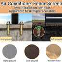 38" W x 42" H (3 Panels) Air Conditioner Fence Screen - Outdoor Enclosure for Pool Equipment Trash Can Privacy Fencing Panels No Dig Privacy Screen Fencing Applicable to Backyards and PatiosBlack