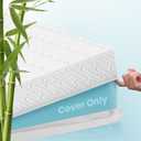 VALUXE King Size 3 Inch Mattress Topper Cover with Zipper Closure - Breathable Protector for 3" Memory Foam or Latex Mattress Topper (Cover Only)