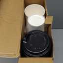 RACETOP Coffee Cups with Lids 16 oz 100 Pack, Disposable Paper Cups with Lids, To Go Hot Cups for Home/Office