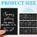 Thenshop 48 Pcs Spanish Christian Notebook Gift Bulk Regalos Cristianos En Espaol Notebooks Religious Bible Verse Gift for Women Colleague Family Office Graduation Supplies (Black)