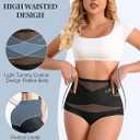 Women's High Waisted Underwear Postpartum Stretch Full Coverage Breathable Briefs Panties (X-Large, Black)